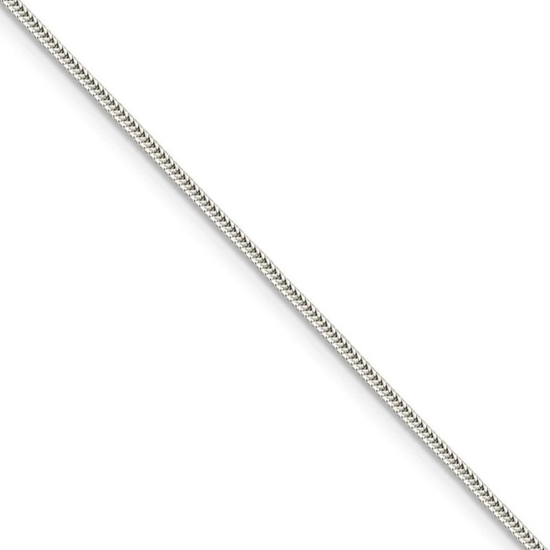 1.2mm Sterling Silver Solid Classic Round Snake Chain Necklace, 22 In